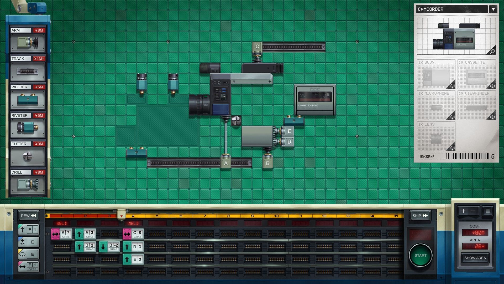 A camcorder lies in pieces, ready to be put together on the workspace. - 7