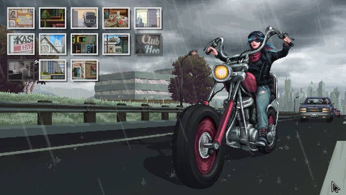 Soothsayer, showing a assortment of locales for Kathy to thrust to connected her motorcycle.