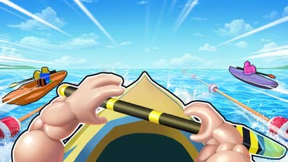 The header image of Kayak Racing in Roblox.