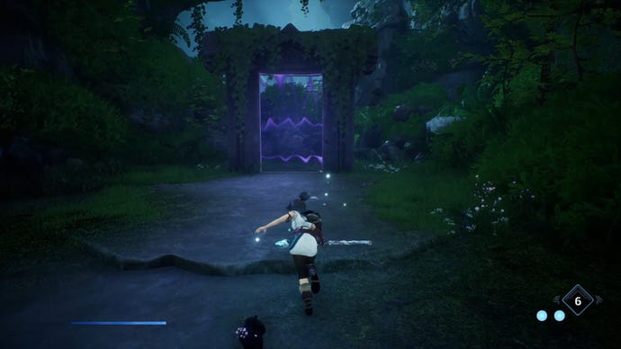 The path towards a Spirit Mail collectible in Kena: Bridge Of Spirits.