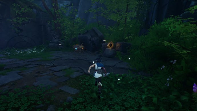 The path towards a Spirit Mail collectible in Kena: Bridge Of Spirits.