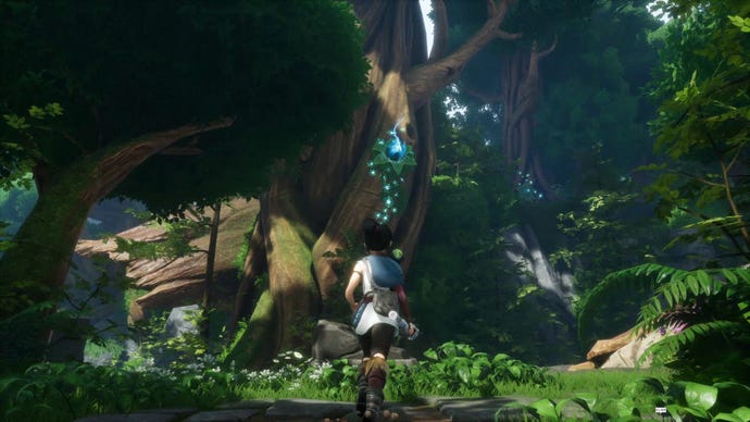 The path towards a Spirit Mail collectible in Kena: Bridge Of Spirits.