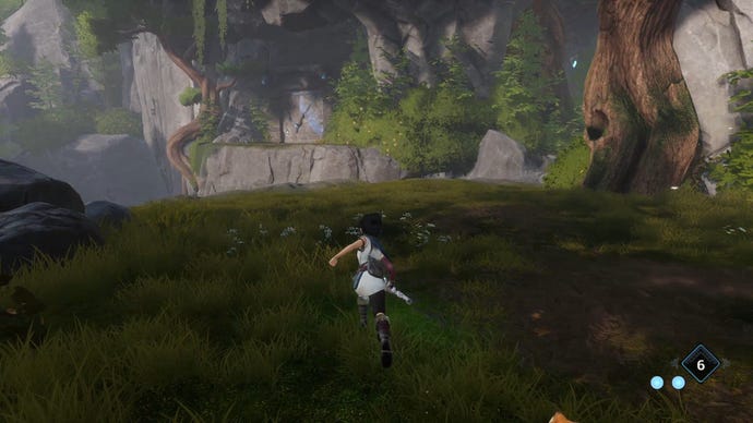 The path towards a Spirit Mail collectible in Kena: Bridge Of Spirits.