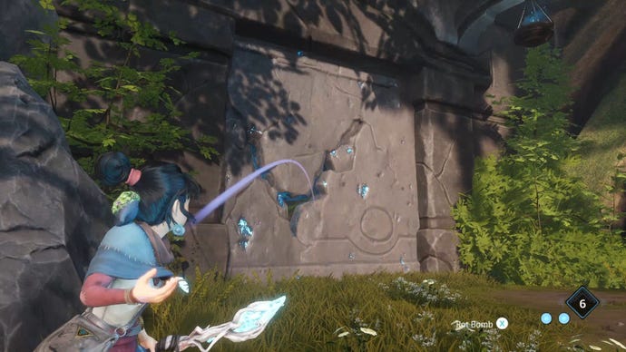 The path towards a Spirit Mail collectible in Kena: Bridge Of Spirits.