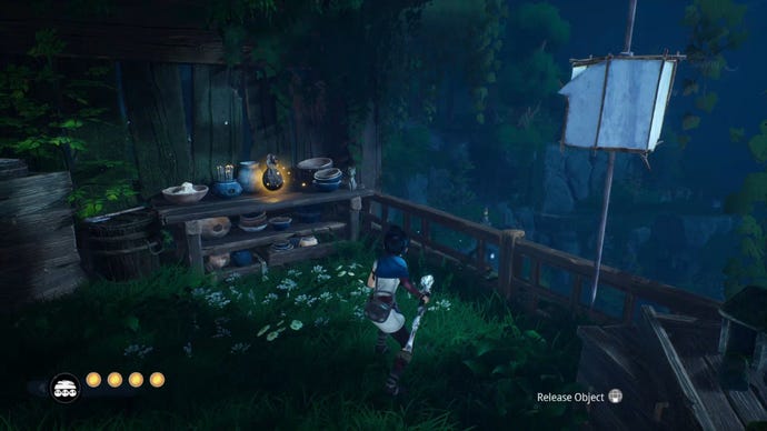 The path towards a Spirit Mail collectible in Kena: Bridge Of Spirits.