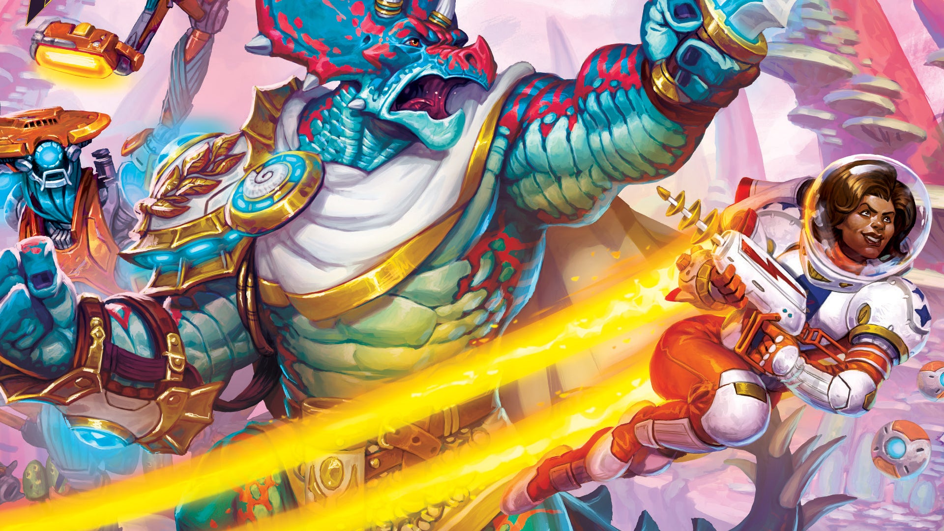 Keyforge Worlds Collide starter set trading card game artwork