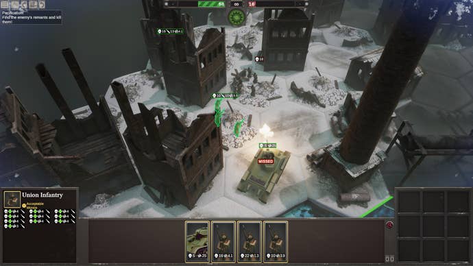 Commanding troops to find enemy remnants in Khaligrad.