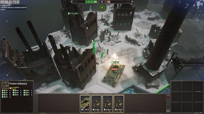 Commanding troops to find enemy remnants in Khaligrad.