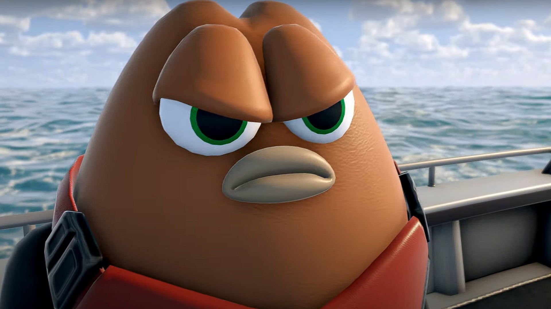 A close-up of Killer Bean, from the game Killer Bean - 1