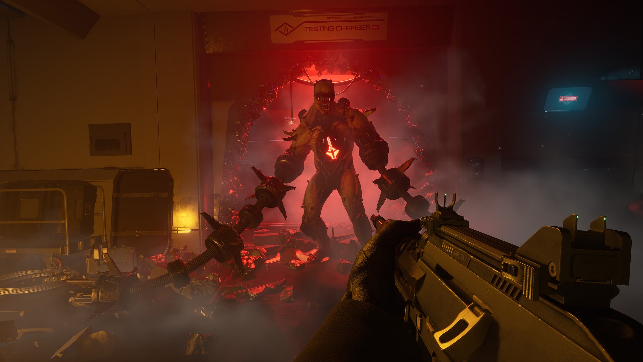 Fighting a techno-organic monster in a Killing Floor 3 screenshot. - 23