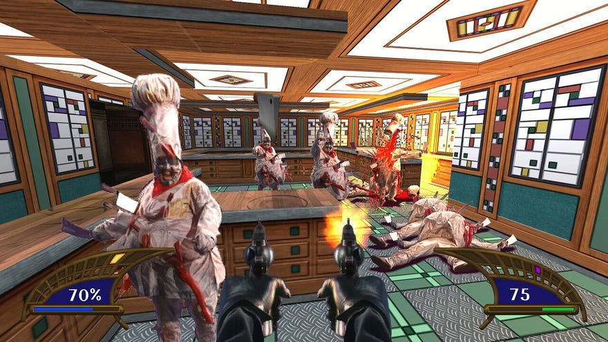 Some murderous ghost chefs in FPS Killing Time: Resurrected.
