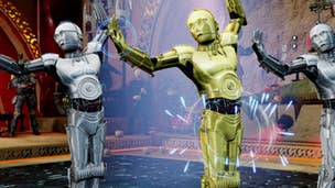 Kinect Star Wars media features droid dancing, lightsaber action