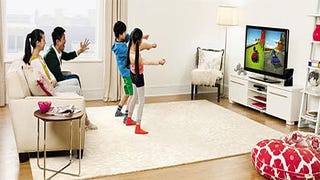 Kinect lifestyle photography features enormous living room, jumping