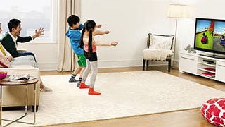 Kinect lifestyle photography features enormous living room, jumping