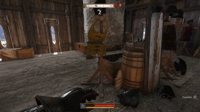 Henry sneaking into a loft during the Back in the Saddle quest in Kingdom Come Deliverance 2.