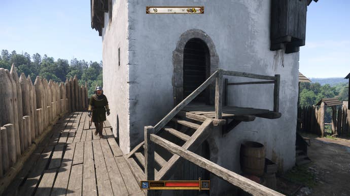 The painted tower of Nebakov Fortress in Kingdom Come Deliverance 2.