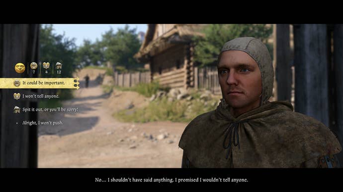 Henry interrogating Dushko during the Bad Blood quest in Kingdom Come Deliverance 2.