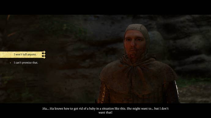 Henry speaking to Pavlena during the Bad Blood quest in Kingdom Come Deliverance 2.
