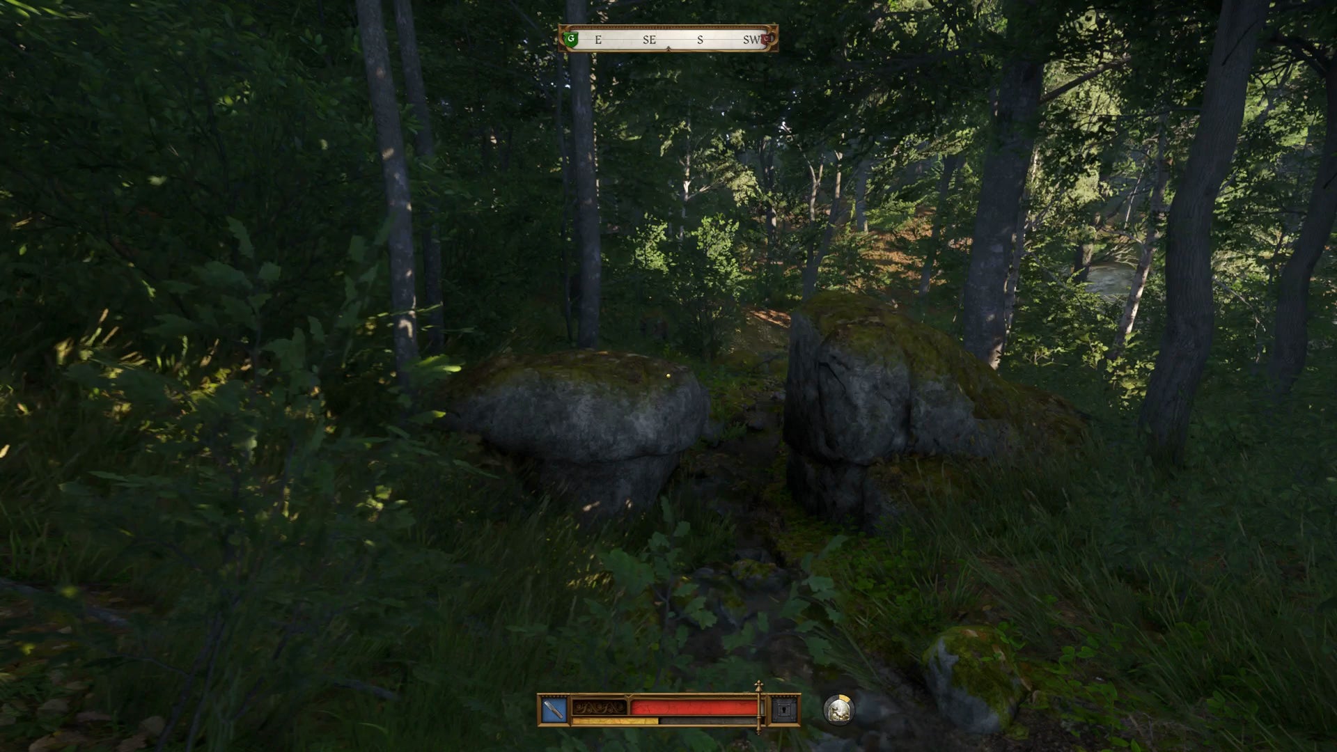 Henry following Pavlena's trail through the forest during the Bad Blood quest in Kingdom Come Deliverance 2. - 7