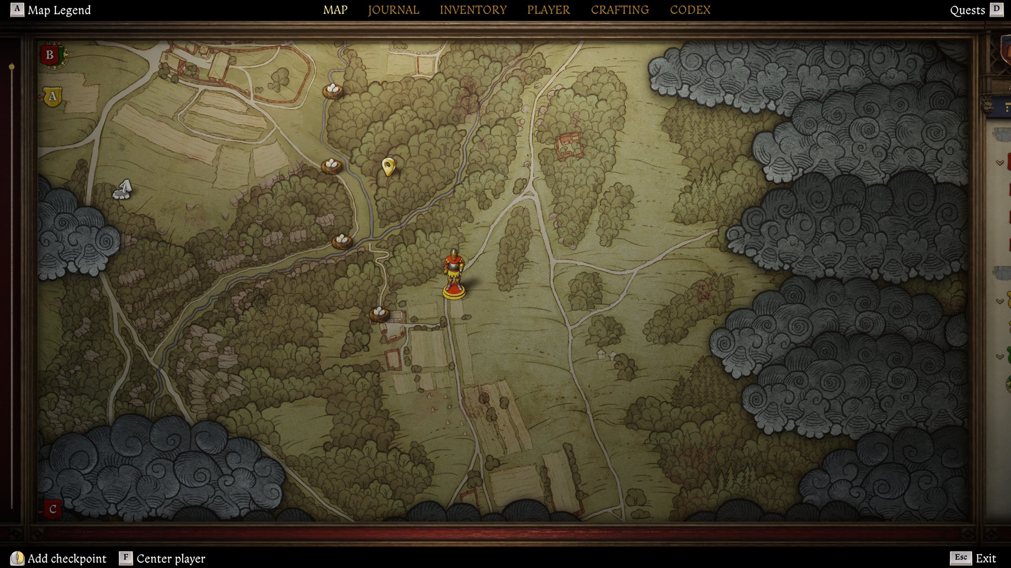 A zoomed-in map image showing belladonna locations near Troskowitz in Kingdom Come Deliverance 2 - 4