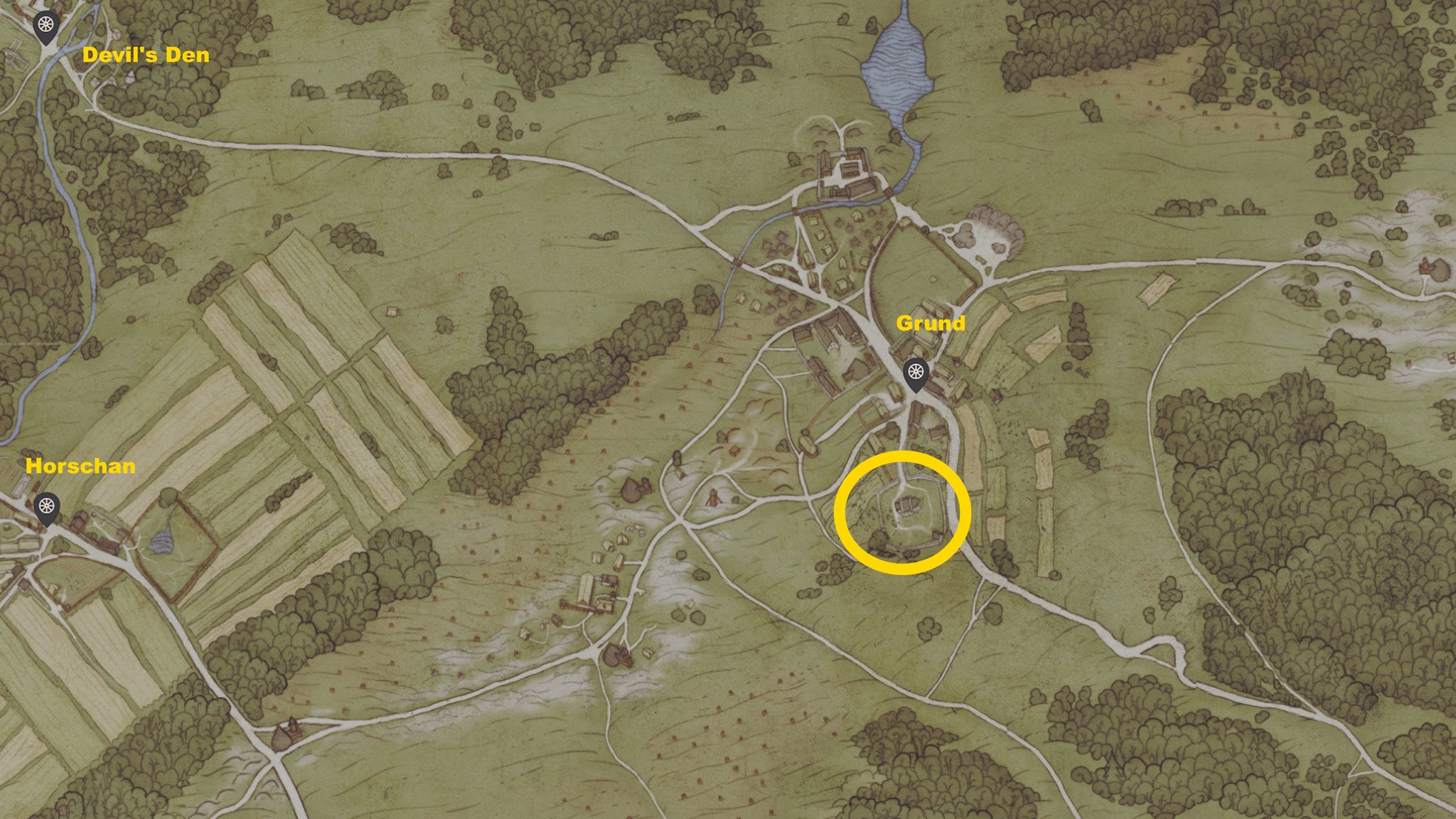 A map showing where to find Bohuta in Kingdom Come Deliverance 2 - 3