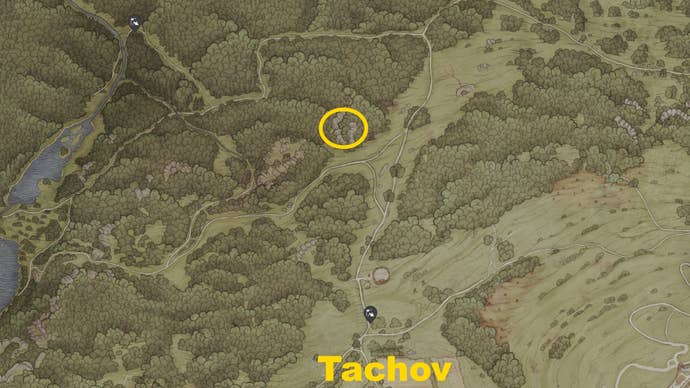 Map photo showing where to find the first location of the Brunsshwik treasure map in Kingdom Come Deliverance 2
