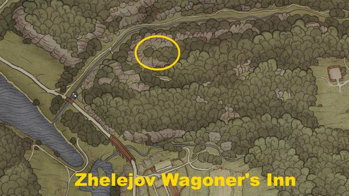 Map photo showing where to find the third location of the Brunsshwik treasure map in Kingdom Come Deliverance 2