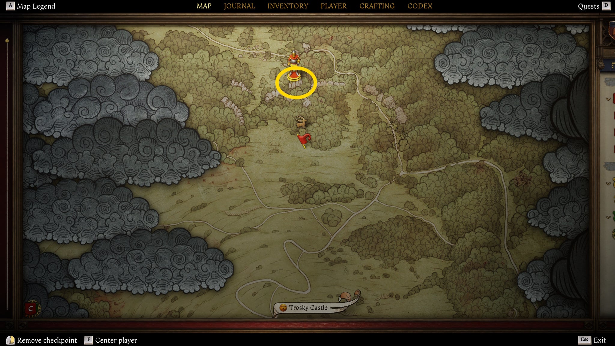 A map image showing where to find Brunswick's riddle location in Kingdom Come Deliverance 2 - 4