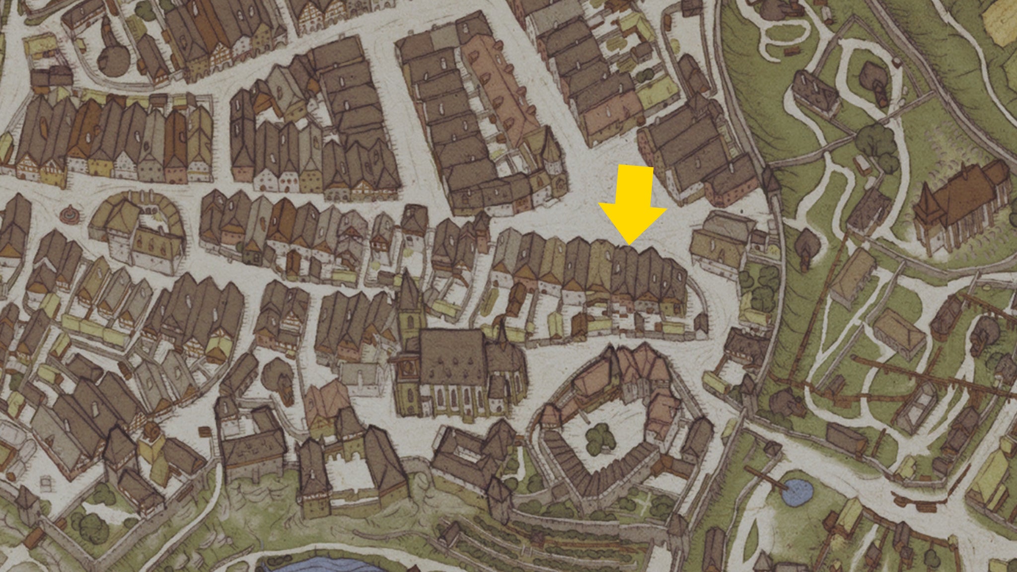 A map image showing where to find Katherine in Kingdom Come Deliverance 2's Into the Underworld quest - 3