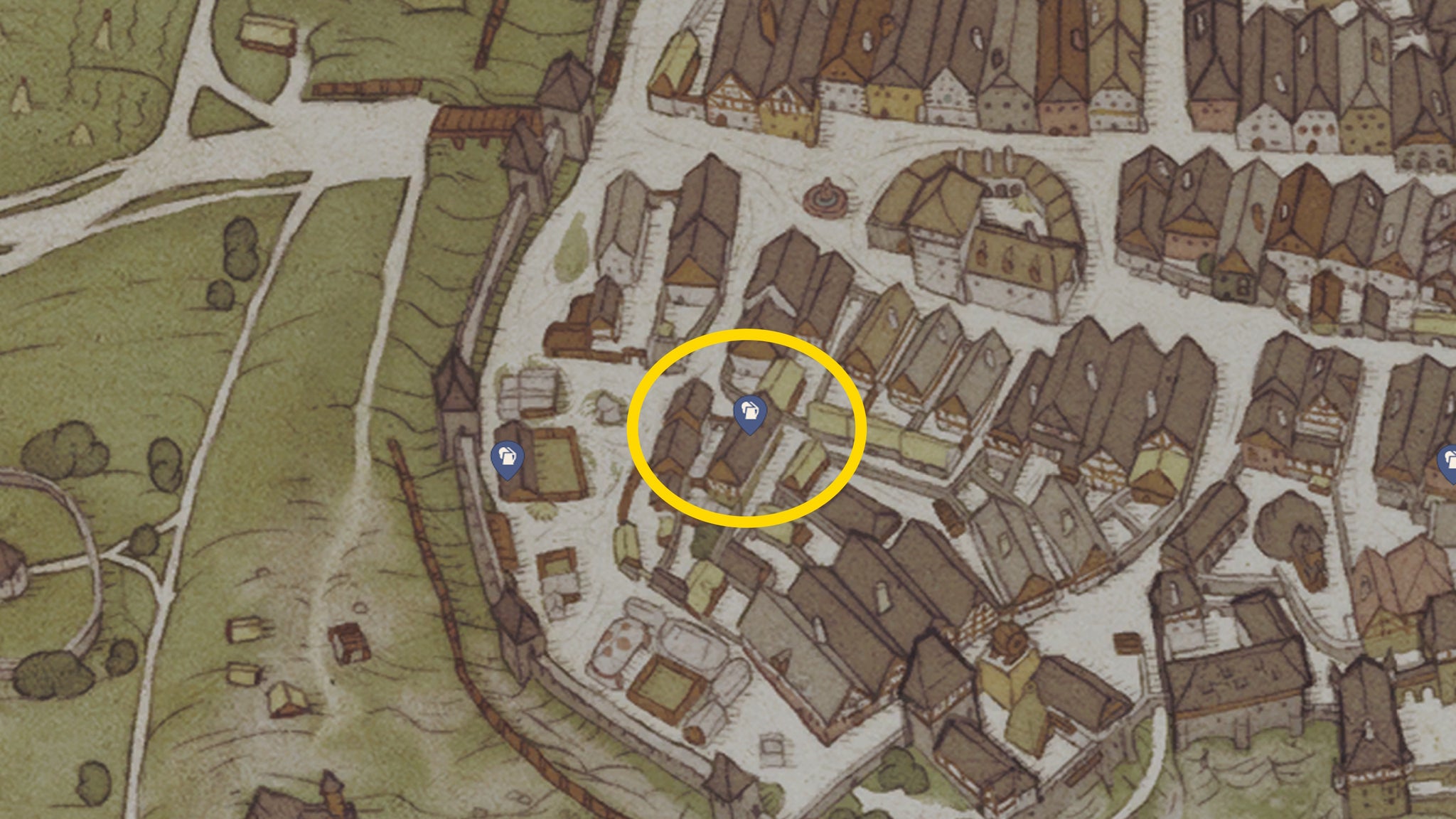 A map image showing where to find Goatskin in Kingdom Come Deliverance 2's Into the Underworld quest - 9