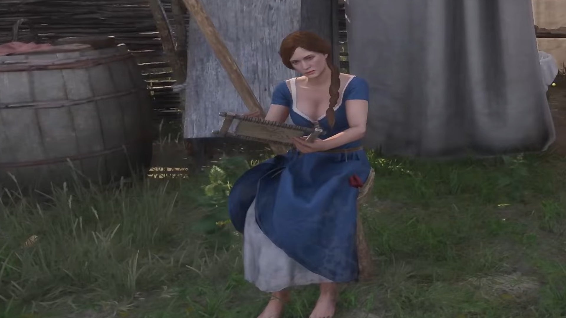 Katherine outside the army bath tent in Kingdom Come Deliverance 2's The Lion's Den quest - 3
