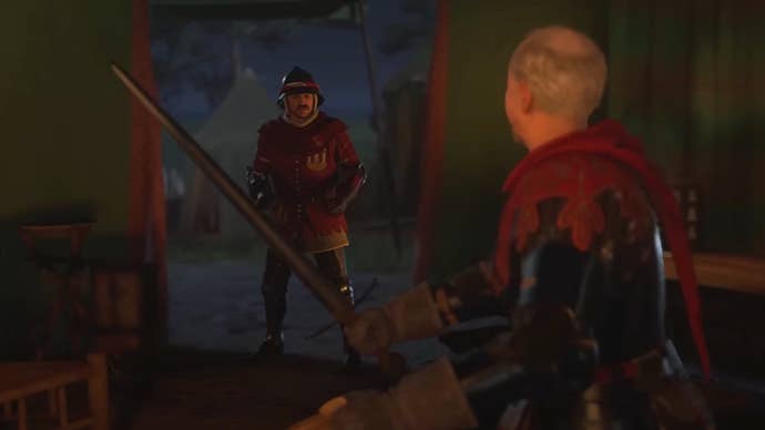 Crow announcing a murder in Kingdom Come Deliverance 2’s The Lion’s Den quest