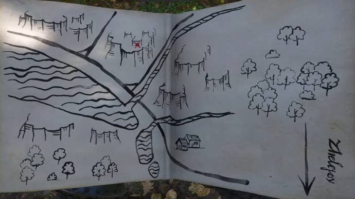The map left by the deceased in Kingdom Come Deliverance 2