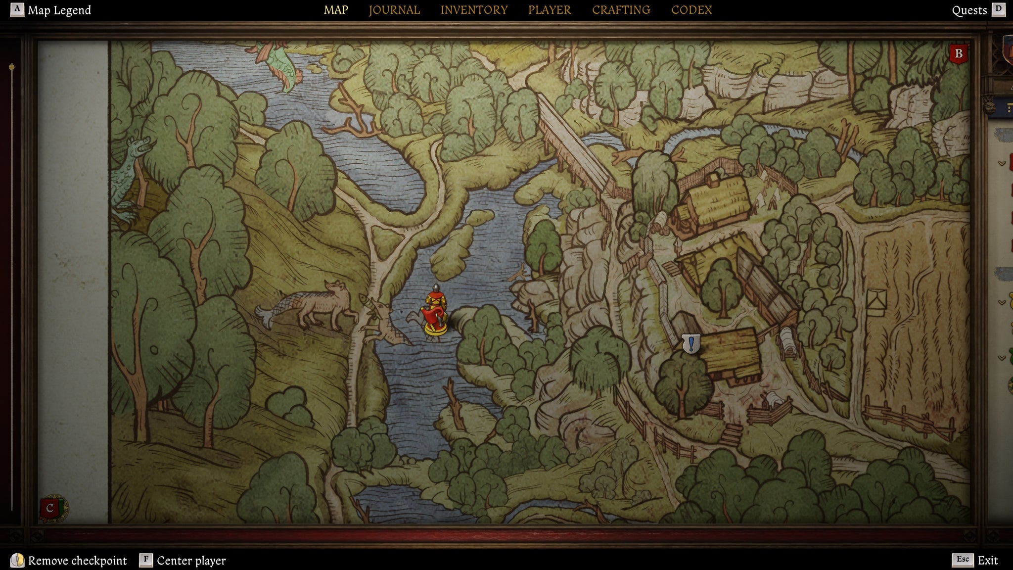 A zoomed-in image in Kingdom Come Deliverance 2 showing where to find the Zhelejov Marsh map - 3