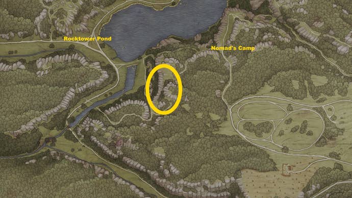 Map image showing where to find Mutt in Mutt Quest Kcd 2