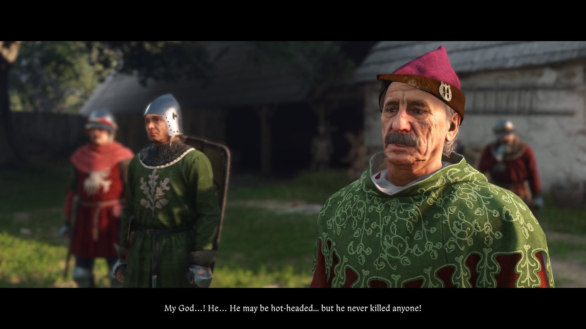 Lord Semine pleading his innocence to the Burgrave, Hashek, during the Necessary Evil quest in Kingdom Come Deliverance 2. - 7