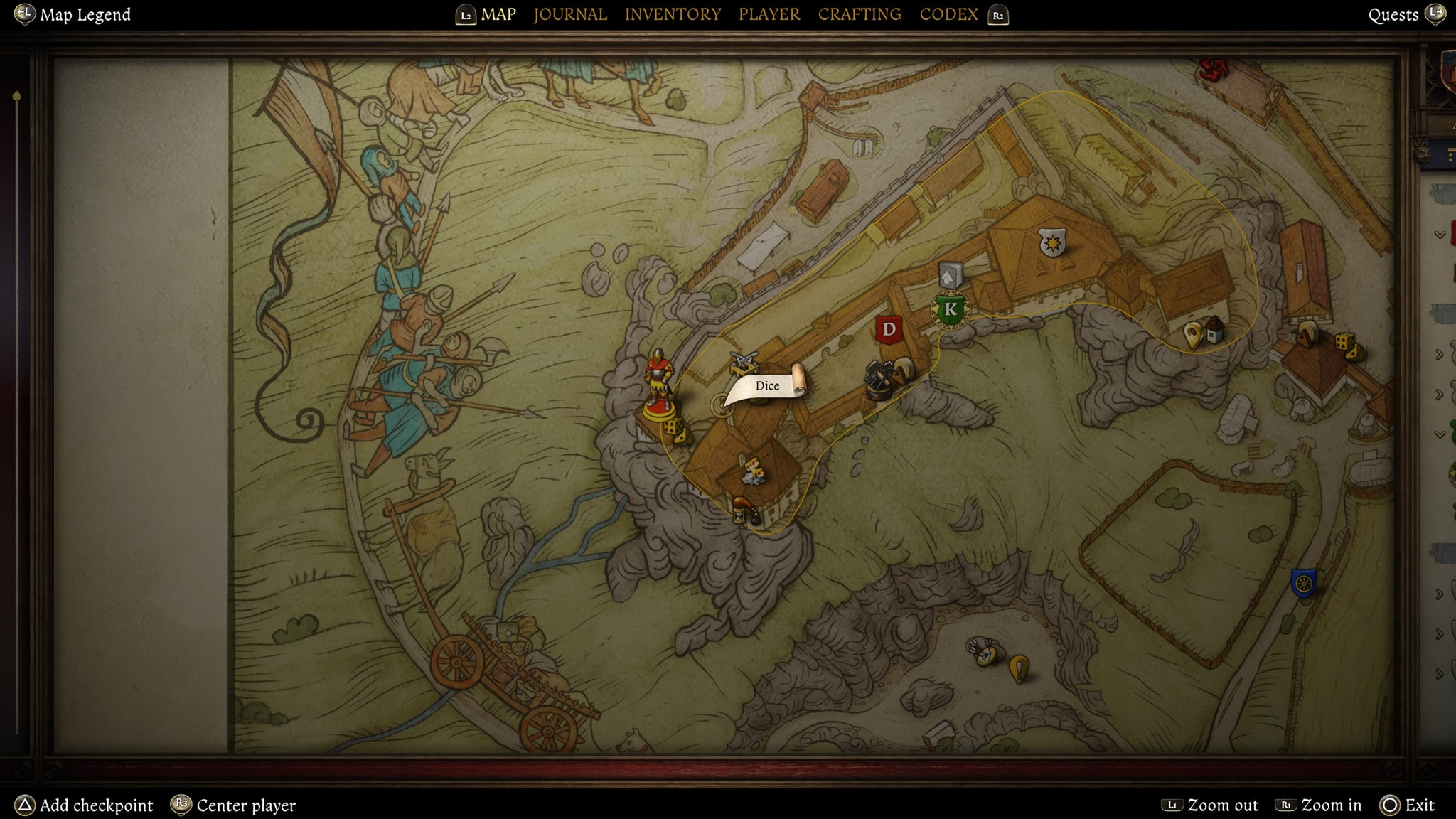A map screen showing the location of the book in the Opus Magnum quest in Kingdom Come Deliverance 2. - 9