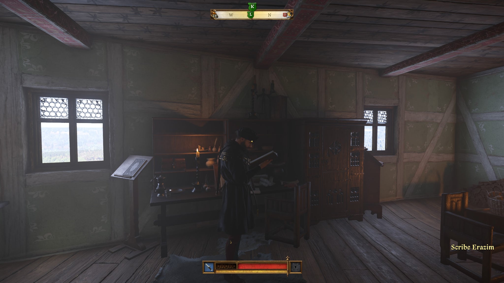 Henry approaching Scribe Erazim during the Opus Magnum quest in Kingdom Come Deliverance 2. - 5