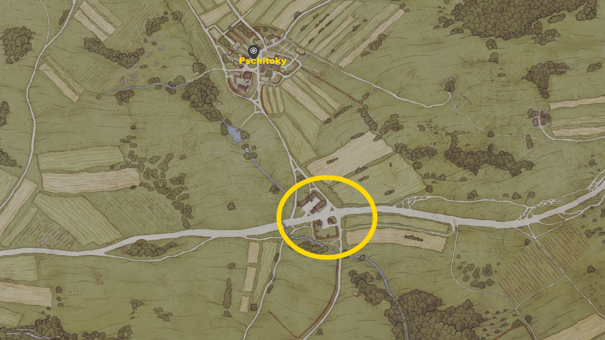 A map showing where to find Ranyek in Kingdom Come Deliverance 2 - 5