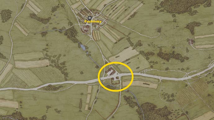 Map showing where to find Ranyek in Kingdom Come Come Deliverance 2