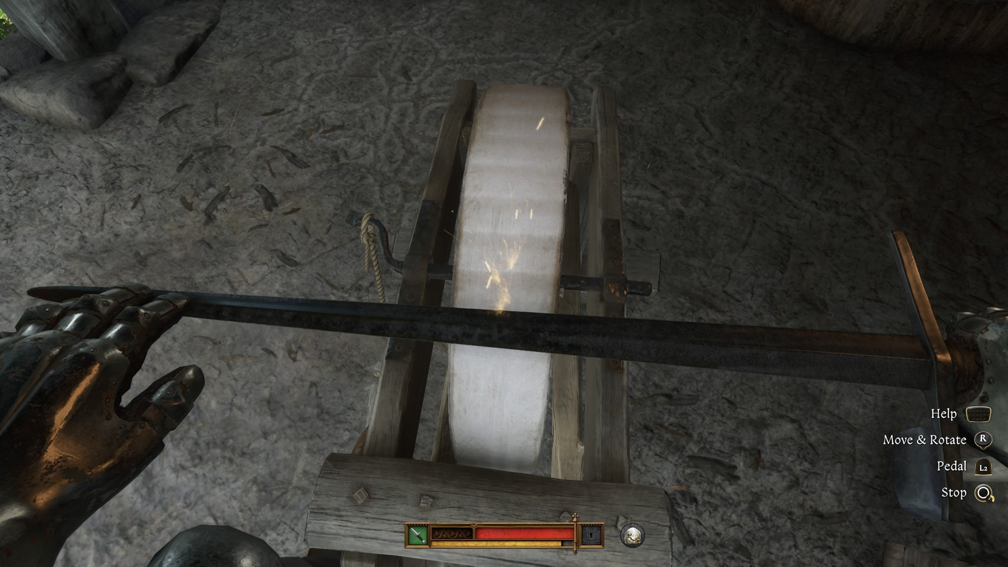Henry sharpening a sword to repair its durability in Kingdom Come Deliverance 2. - 3