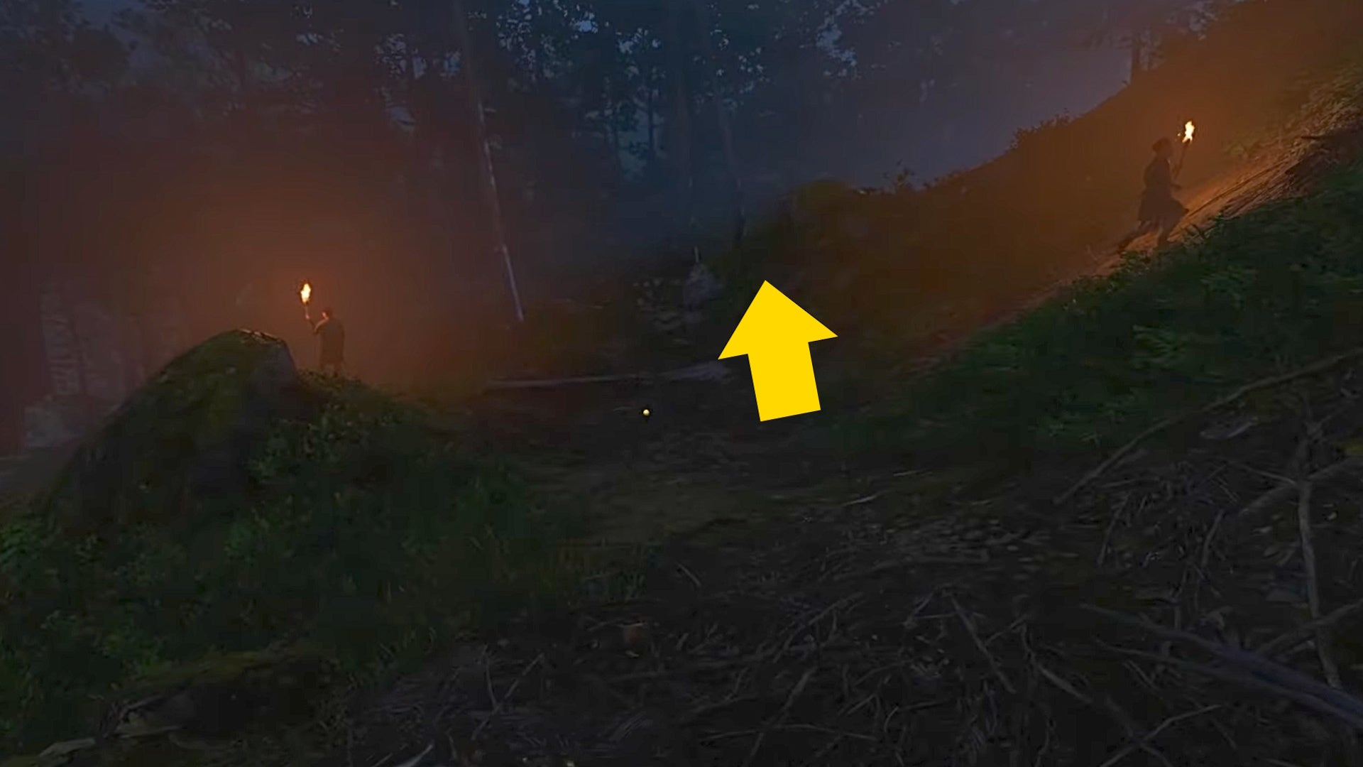An arrow pointing the path to Mika in Kingdom Come Deliverance 2's Storm quest - 7