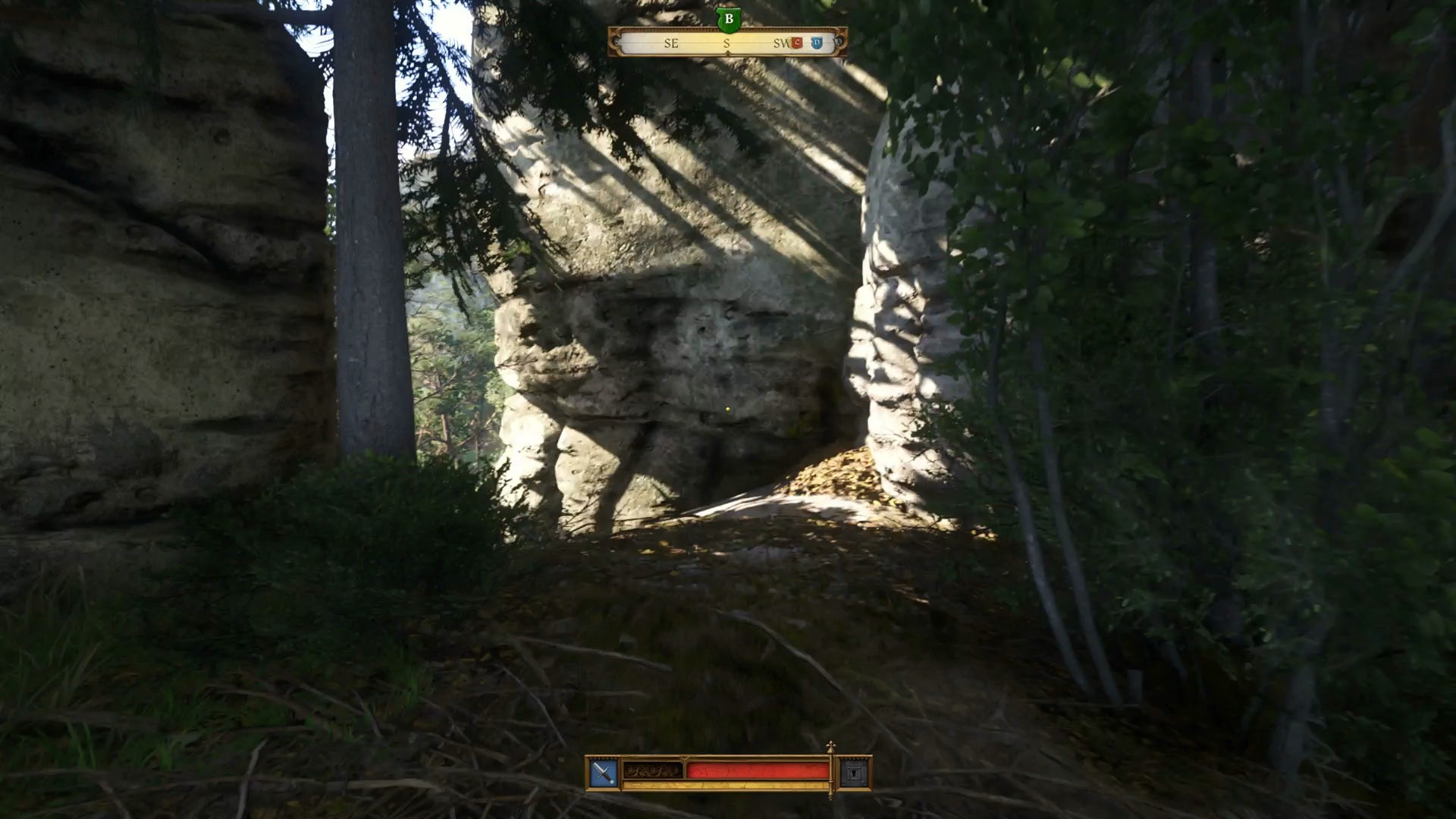 The rock face marking the entrance to the Hermit's shack in Kingdom Come Deliverance 2. - 9