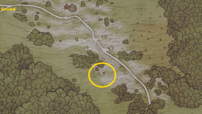 A map showing where to find the secret mint in Kingdom Come Deliverance 2’s Via Argentum quest