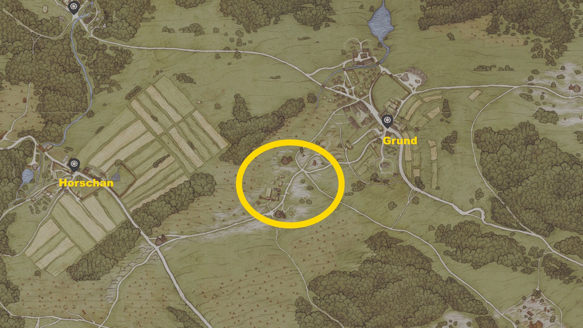 A map showing where to find the silver mine in Kingdom Come Deliverance 2's Via Argentum quest - 5
