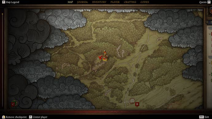 A map image showing where to find the Vidlak Bandit camp