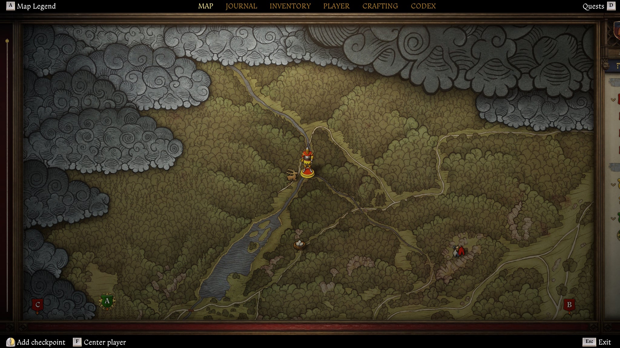 A map image showing where to find the Vidlak Bandit treasure in Kingdom Come Deliverance 2 - 4