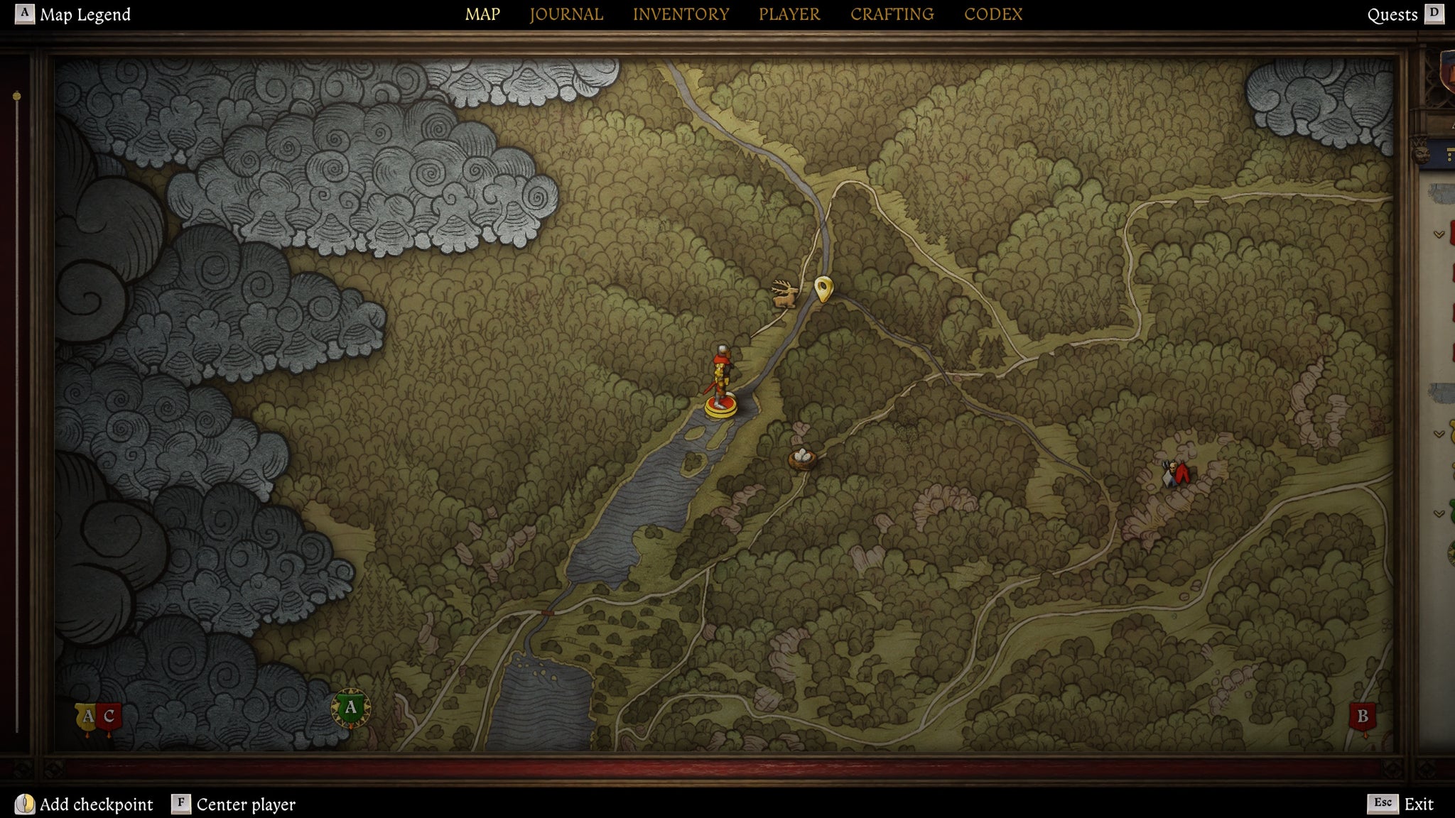 A map image showing where to find the rest of the Vidlak Bandit treasure in Kingdom Come Deliverance 2 - 6