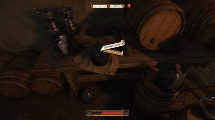 Henry stealing Moravian wine to give to the wedding guests in Kingdom Come Deliverance 2.