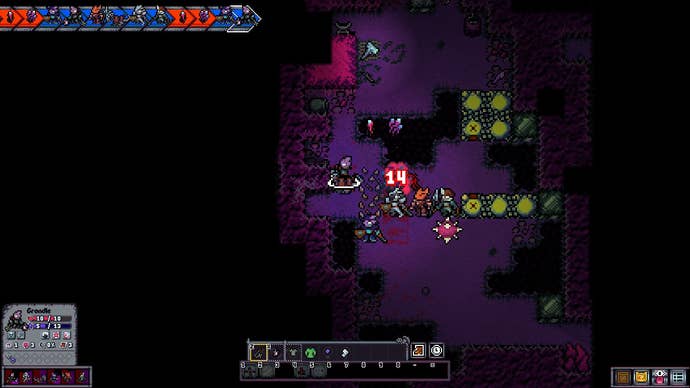 A character lands a blow in Kingsvein.